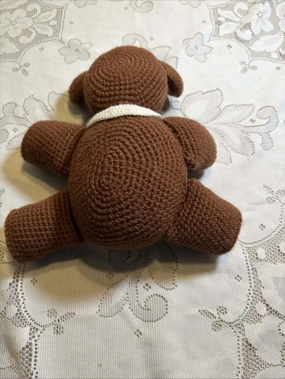 Adorable Teddy Bear Amigurumi Stuffed Crochet Doll Figure Handmade 13” Pristine